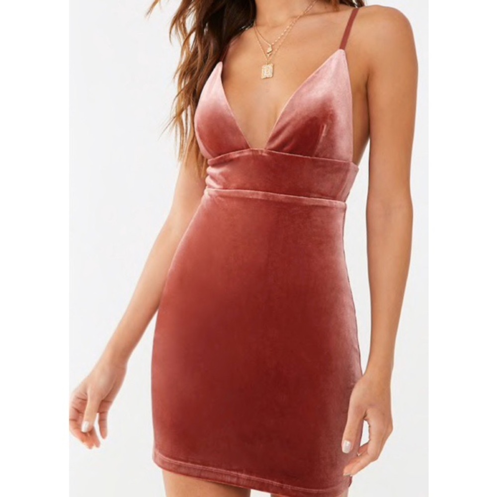 Champagne velvet dress BRAND NEW